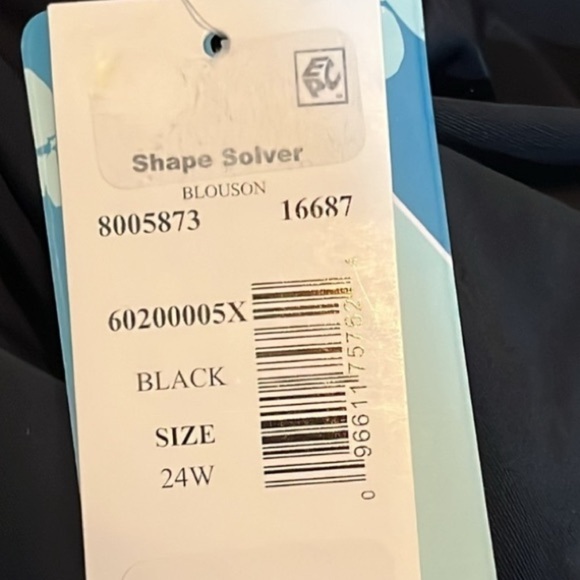 Shape Solver By Penbrooke Women’s Plus Size 24W Black Tankini Swimwear - Picture 3 of 5